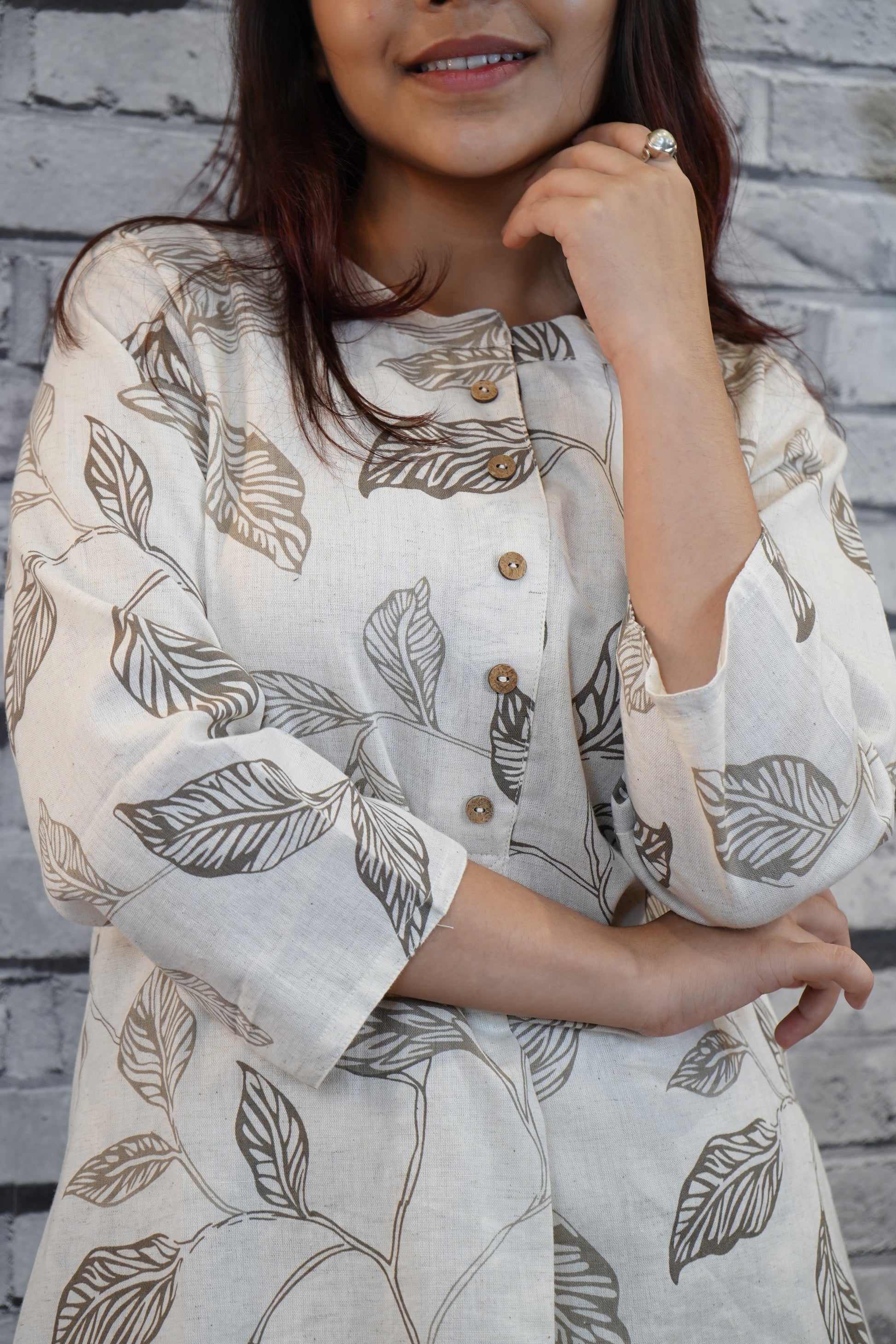 Off-White Cotton 2PC Co-ord Set for Women, Minimal Style