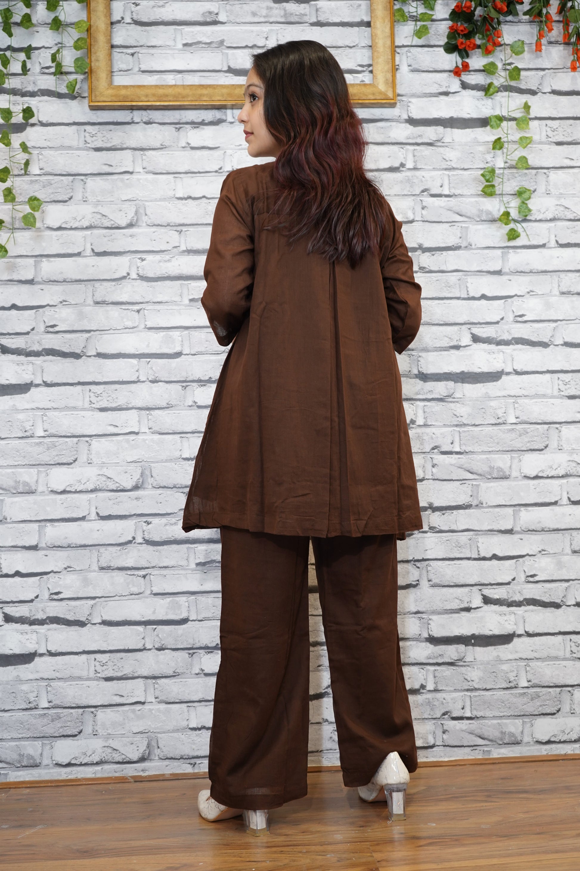 Mul Cotton Coord Set with Hand French Embroidery – Soft & Elegant Festive Wear